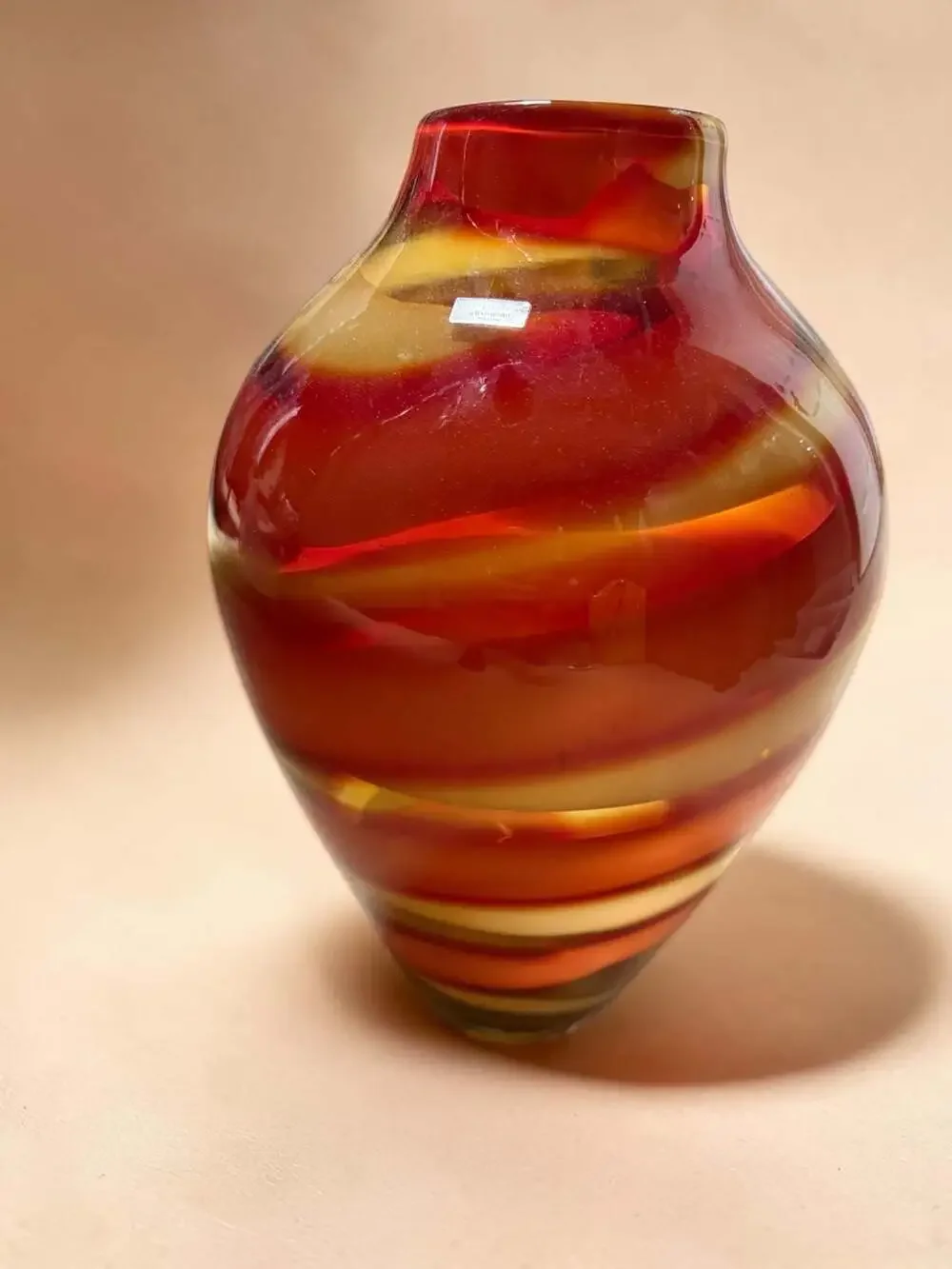 Waterford Crystal Evolution Red Sea Art Glass Vase